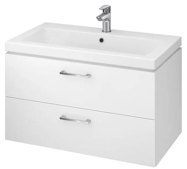 Cersanit S801-149-DSM - Подвесен шкаф за баня с мивка LARA 80 см бял