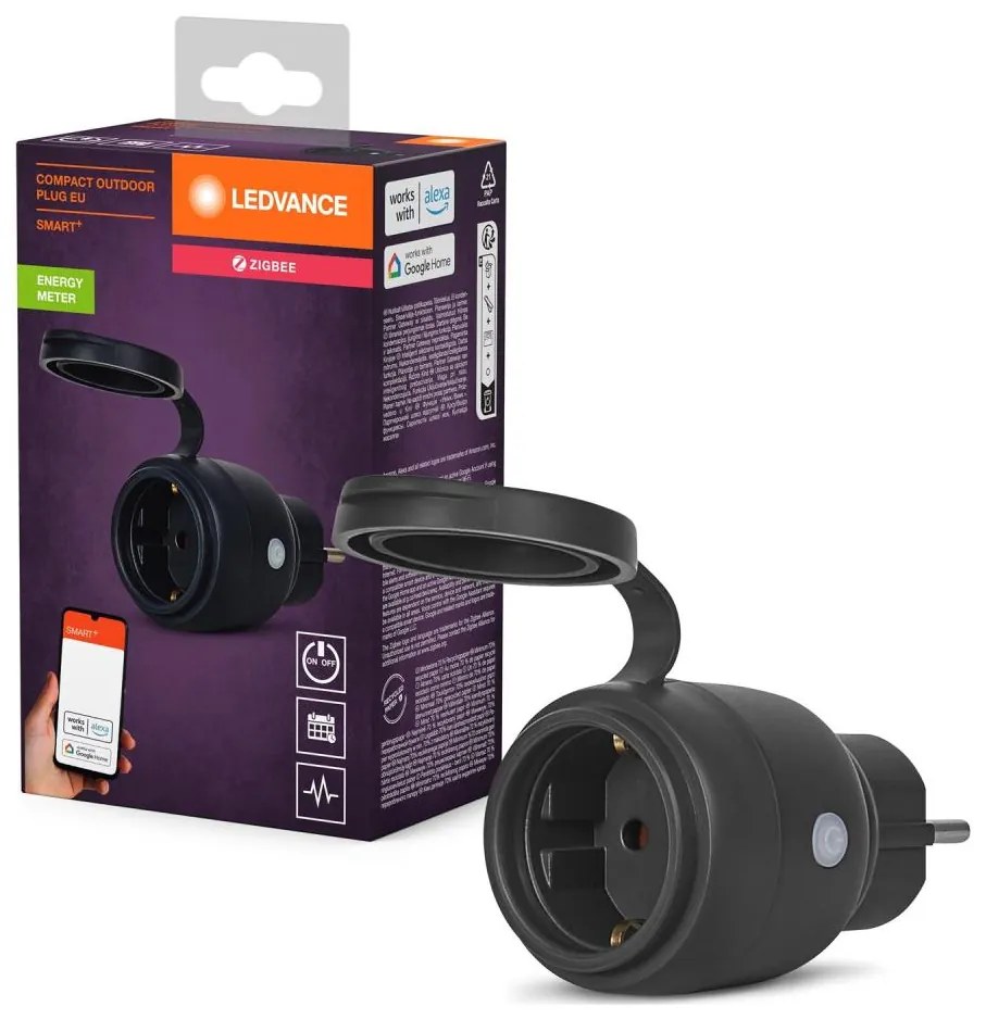 Ledvance - Интелигентен екстериорен контакт SMART+ 3680W/230V/Тип F/SCHUKO 16A IP44 черен