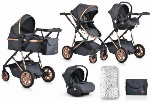 Moni - Комбинирана количка 2в1 Midas - черен