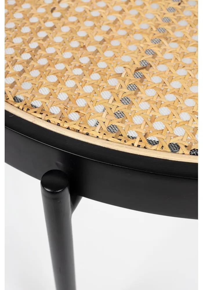 Кръгла маса за кафе от черен ратан ø 60 cm Spike - Zuiver