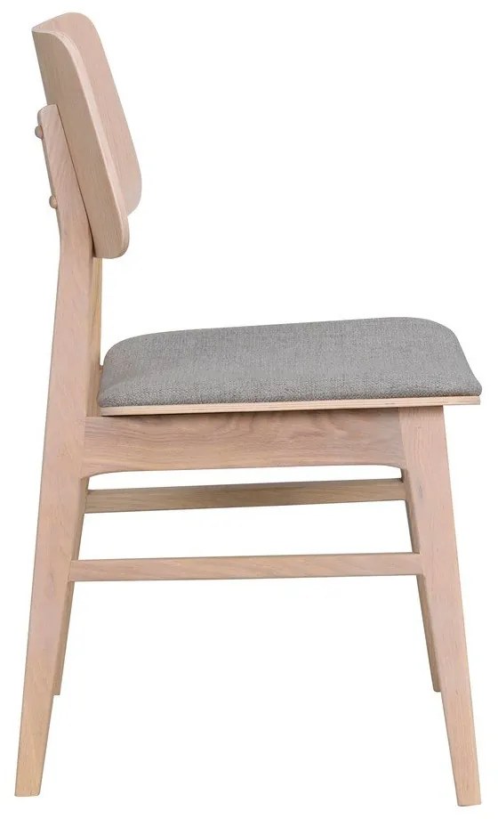 Светлокафяв трапезен стол със светлосива седалка Nagano - Rowico