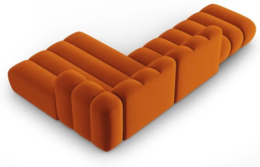 Оранжев ъглов диван (десен ъгъл) Lupine – Micadoni Home