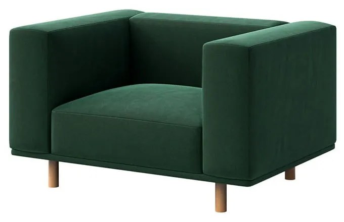 Кресло от тъмнозелено кадифе Kukumo - Ame Yens