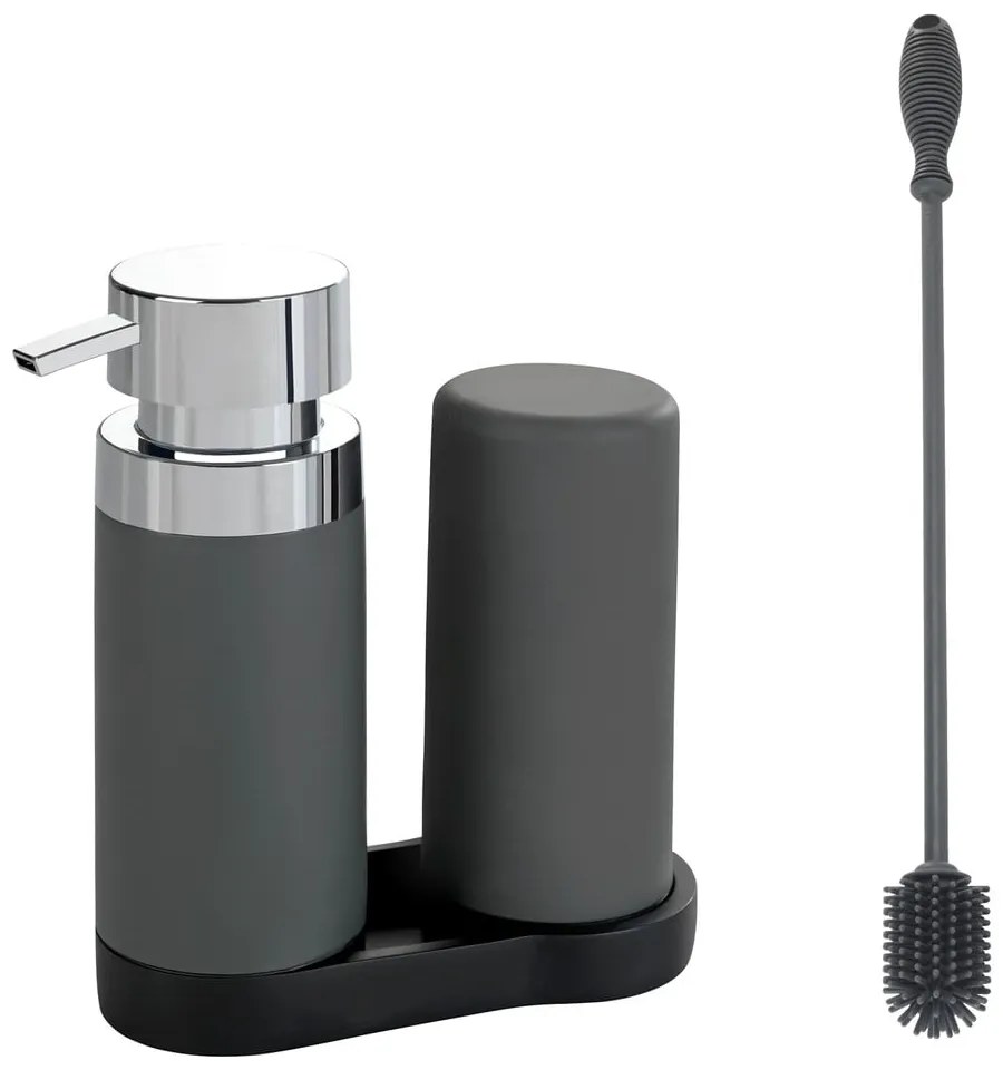 Сив силиконов комплект за миене на съдове Easy Squeez-e – Wenko