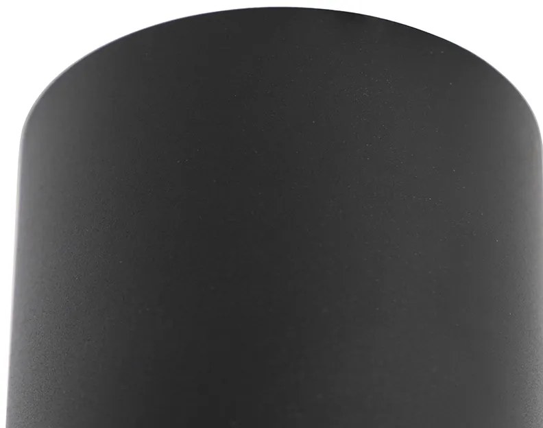 Дизайнерски повърхностно монтиран прожектор черен GU10 50mm - Tubo Honey