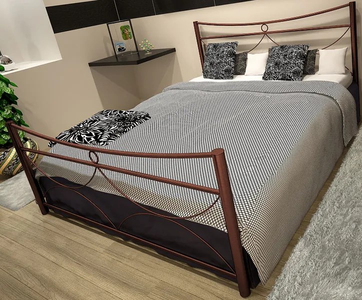 Легло Pier-150x200-Brown Σφυρίλατο-Με ποδαρικό
