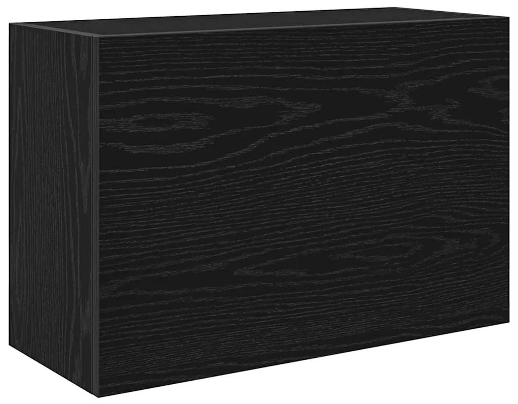 860068 vidaXL Стенен шкаф за баня, черни, 60x25x40 см, инженерно дърво