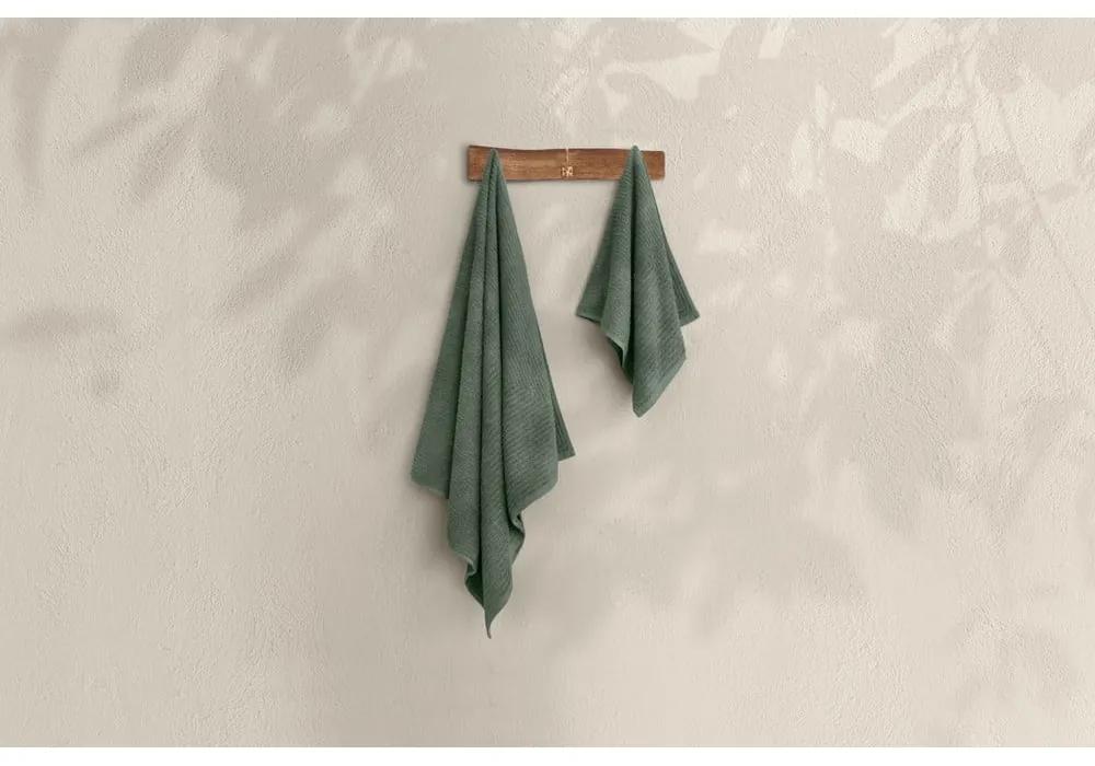 Зелена памучна кърпа и хавлия за баня в комплект от 2 броя - Foutastic