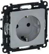 Legrand Контакт ШУКО 16A детска защита цвят алуминий Valena Life  - 753320