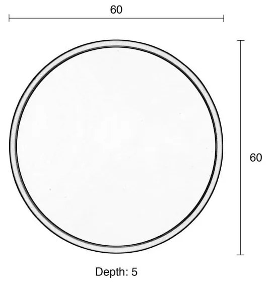 Огледало за стена от златна стомана, ø 60 cm Bandit - Zuiver