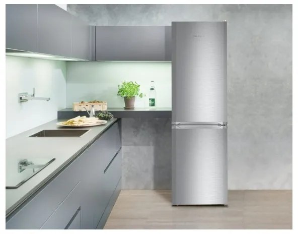 Хладилник с фризер Liebherr CUef 331, 296 Л, Клас F, SN-ST, SmartFrost, SmartSteel, FrostSafe, VarioSpace, Сив
