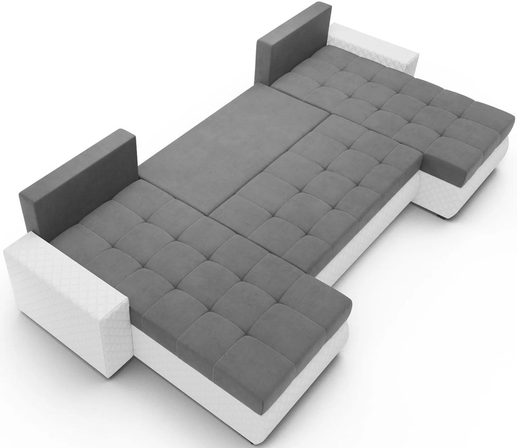 Ъглов диван Malaga max-Gkri-Leuko