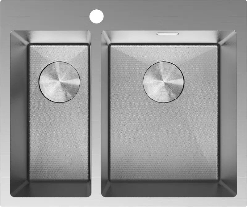 Mexen Flexo кухненска мивка от стомана с 1,5 отделения 610 x 510 mm, инокс HC - 6446611500-01HC