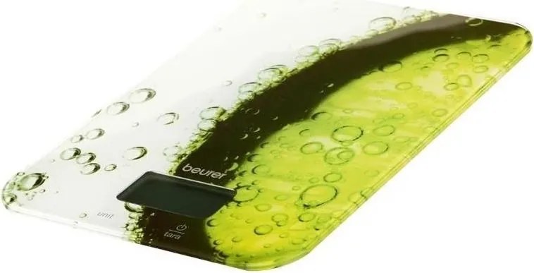 Кухненска везна Beurer KS 19 Fresh, До 5 кг, ТАРА, Сензорно управление, LCD, Стъкло, Ултратънка, Зелен