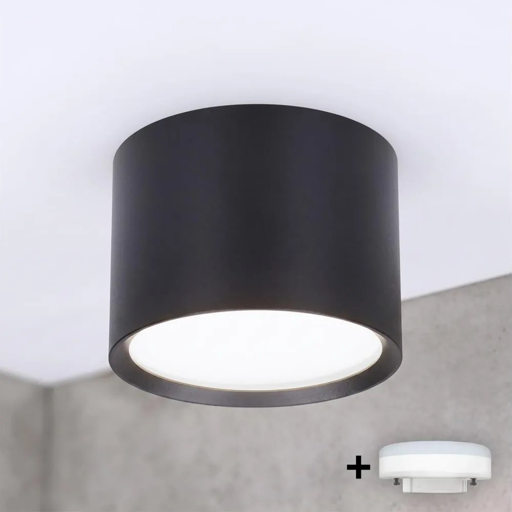 BRILAGI - LED точково осветително тяло за баня SMOOTH 1xGX53/15W/230V 60x82 mm черно IP54