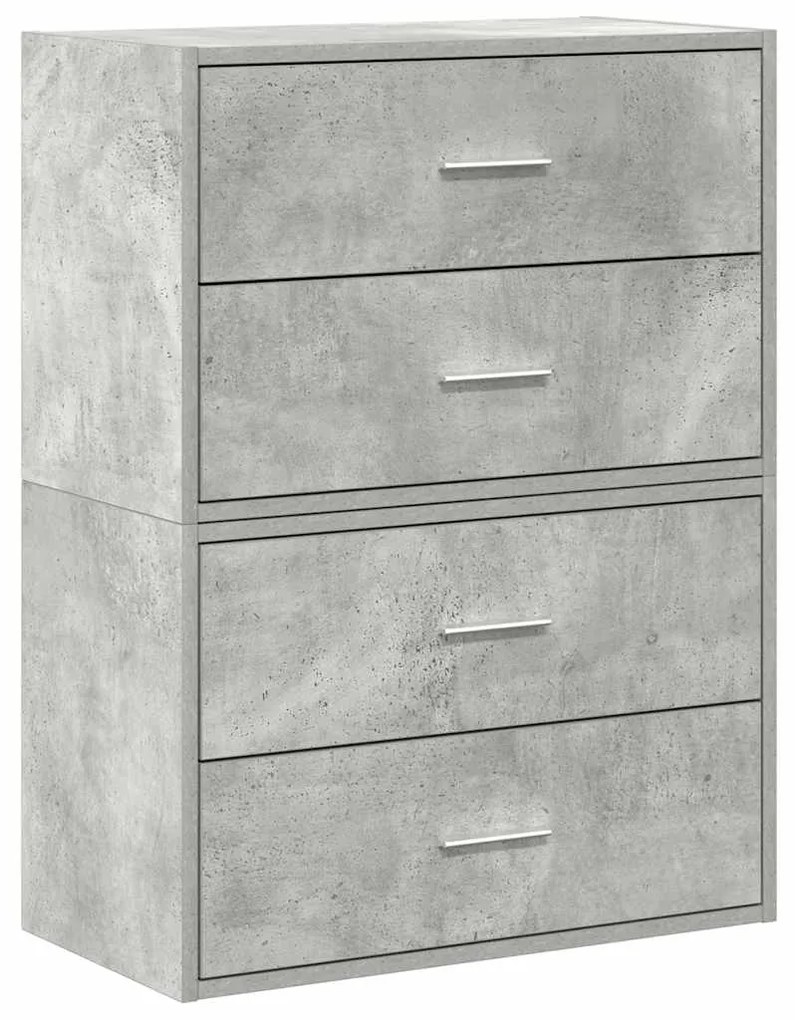 858828 vidaXL Шкафове с 2 чекмеджета 2 бр сив 60x31x40 см инженерно дърво