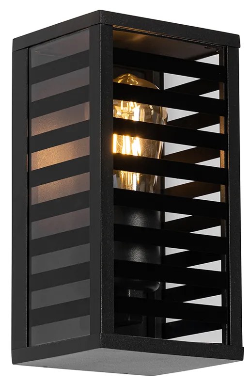 Модерна външна стенна лампа черна 26 см IP44 - Reims