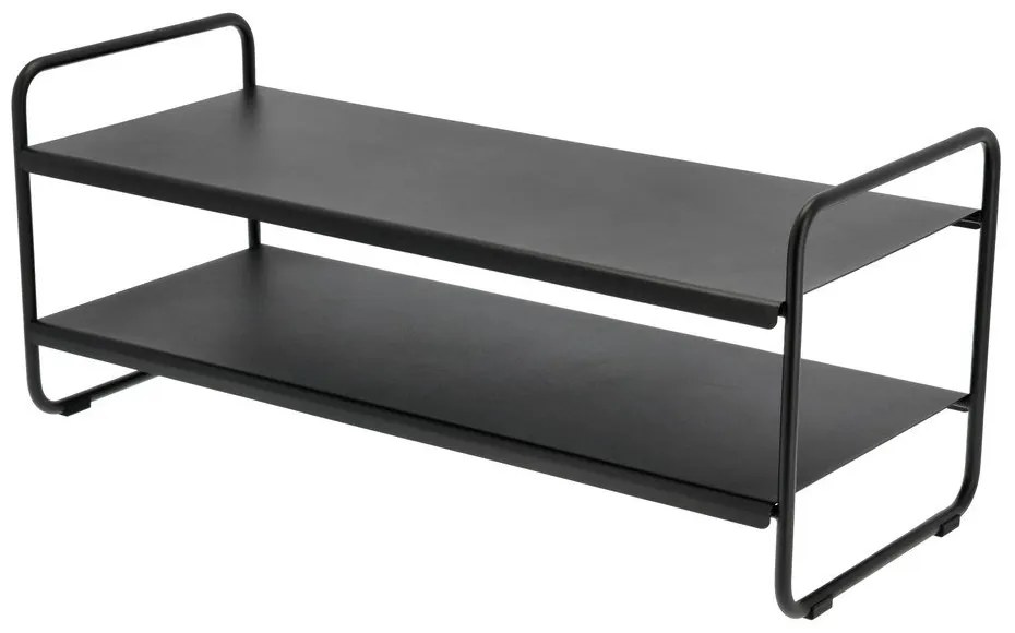 Черен стоманен стелаж за обувки 33x33x80 cm A-Shoe – Zone