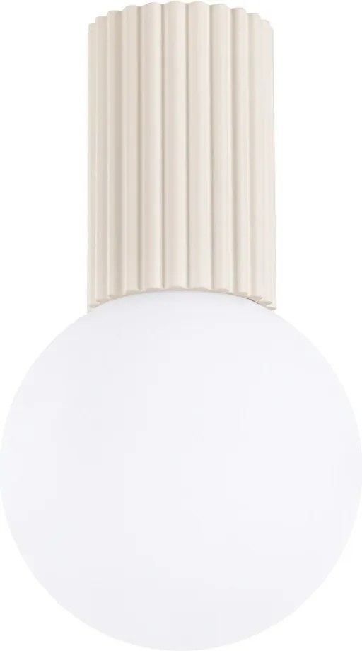 Кремаво осветително тяло за таван със стъклен абажур ø 12 cm Orbital – Sollux