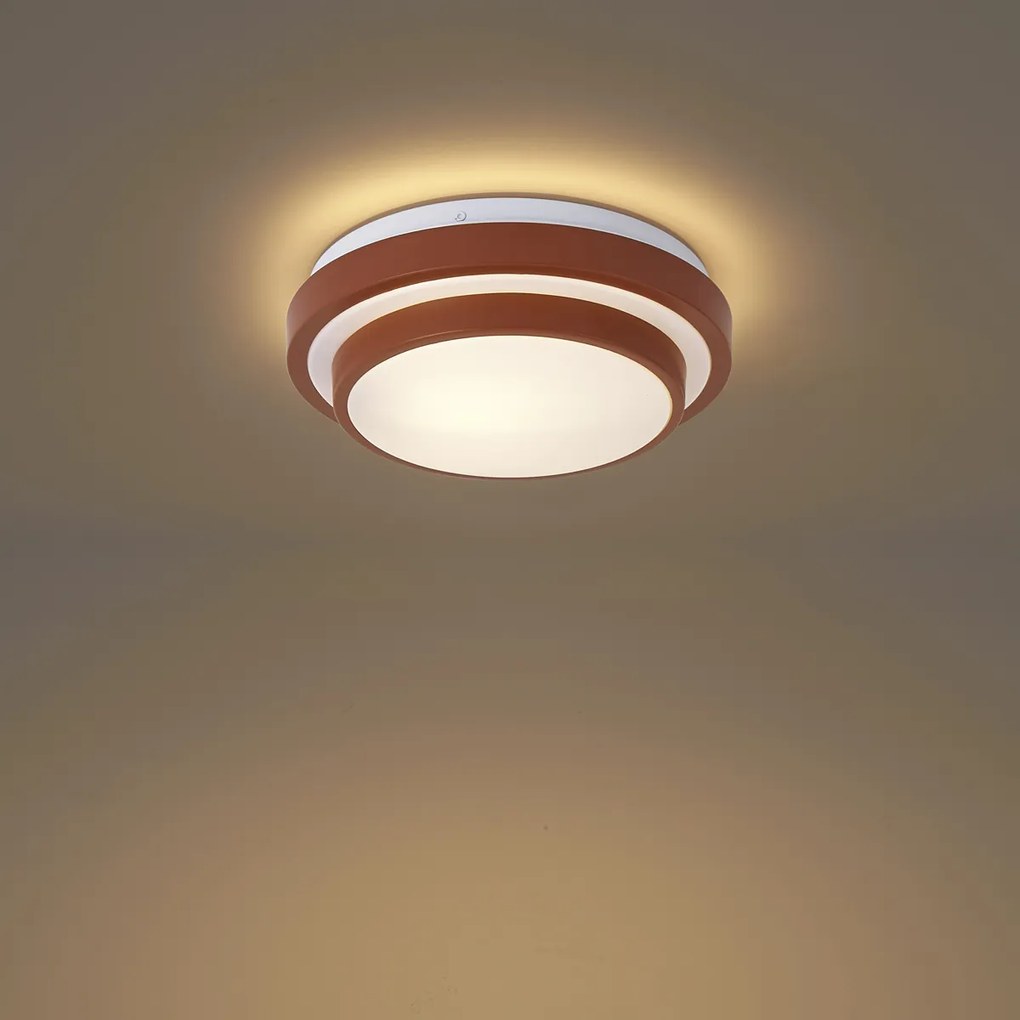 Модерен плафон Sienna с бял цвят 25 см IP44 - Walden
