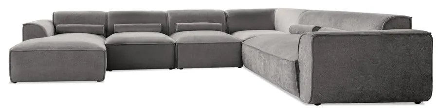 Светлосив ъглов диван (десен ъгъл/"U" форма) Flex Felix – Miuform