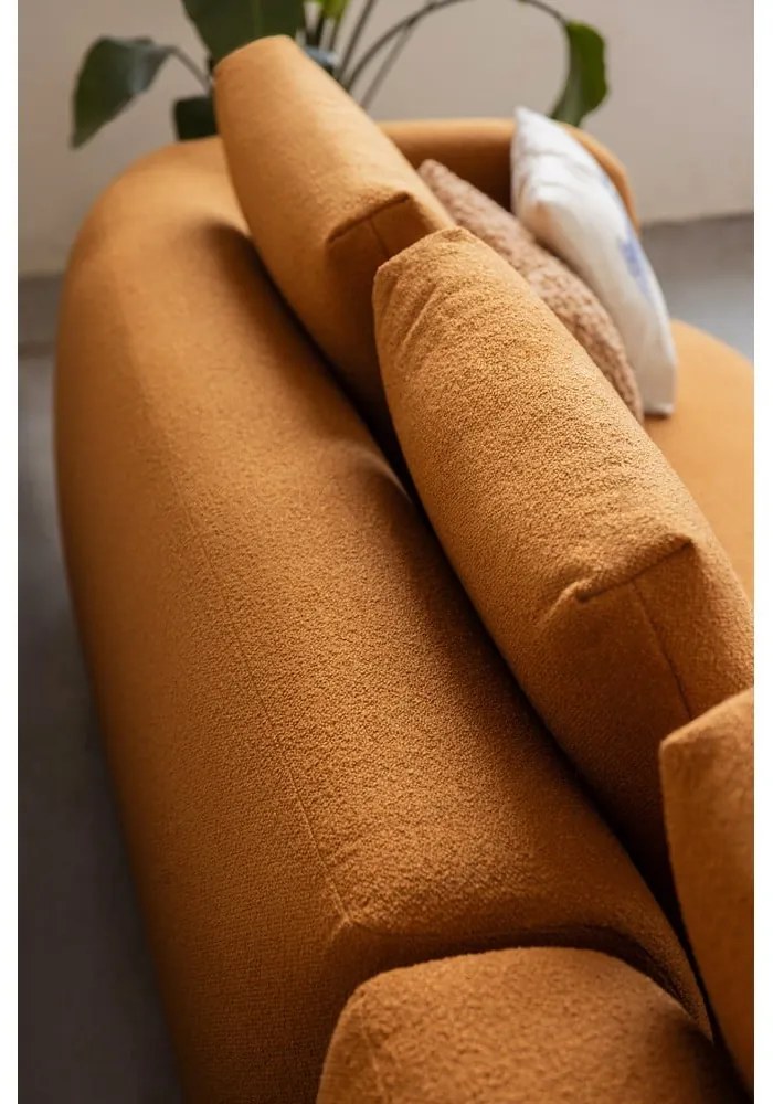 Сиво-кафяв ъглов диван от плат букле (десен ъгъл) Imola – Bonami Selection