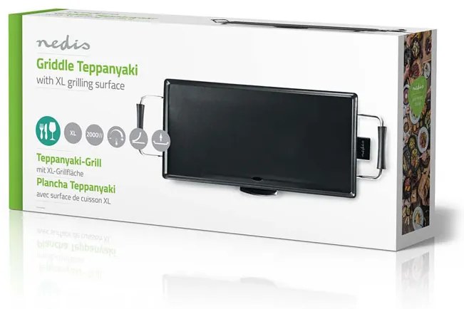 Сивоλιέρα Teppanyaki Nedis FCTE110EBK-Диаметър: 90 от.