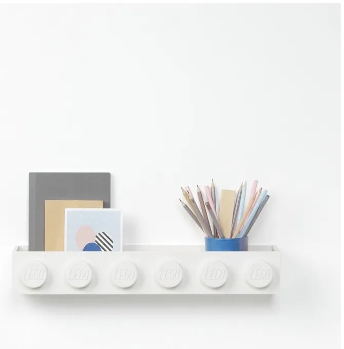 Детски бял стенен рафт Sleek - LEGO®