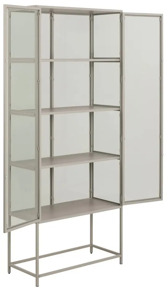 Сива витрина 77x186x35 cm Seaford – Actona