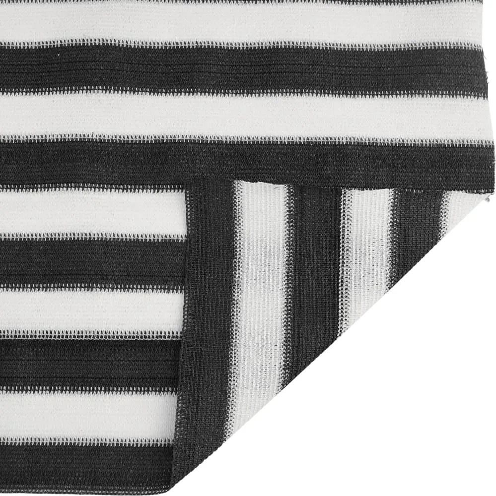 Засенчваща мрежа антрацит и бяло 1,5x10 м HDPE 195 г/м²