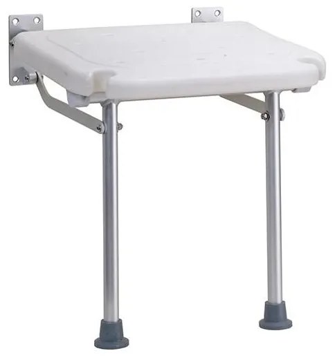 Душово седалце 40x43 см сребристо/бяло