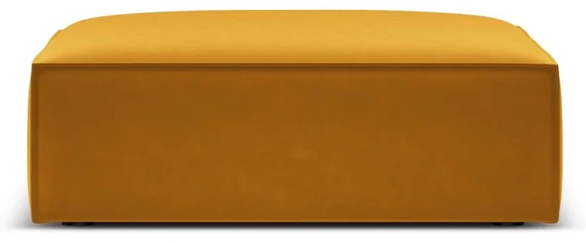 Кадифена табуретка в цвят горчица Vanda – Mazzini Sofas
