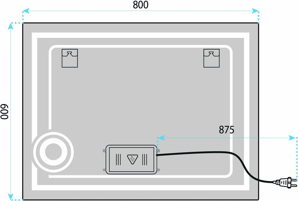 Огледало LED 80x60cm HAVEN