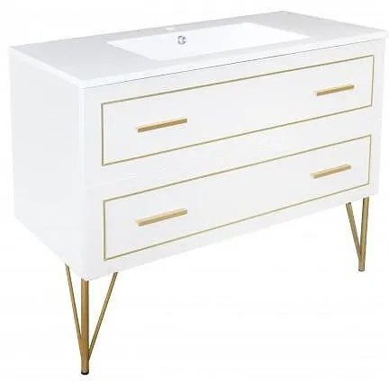 Долен шкаф за баня ICP 10045, Inter Ceramic, с умивалник, 100x85x45см