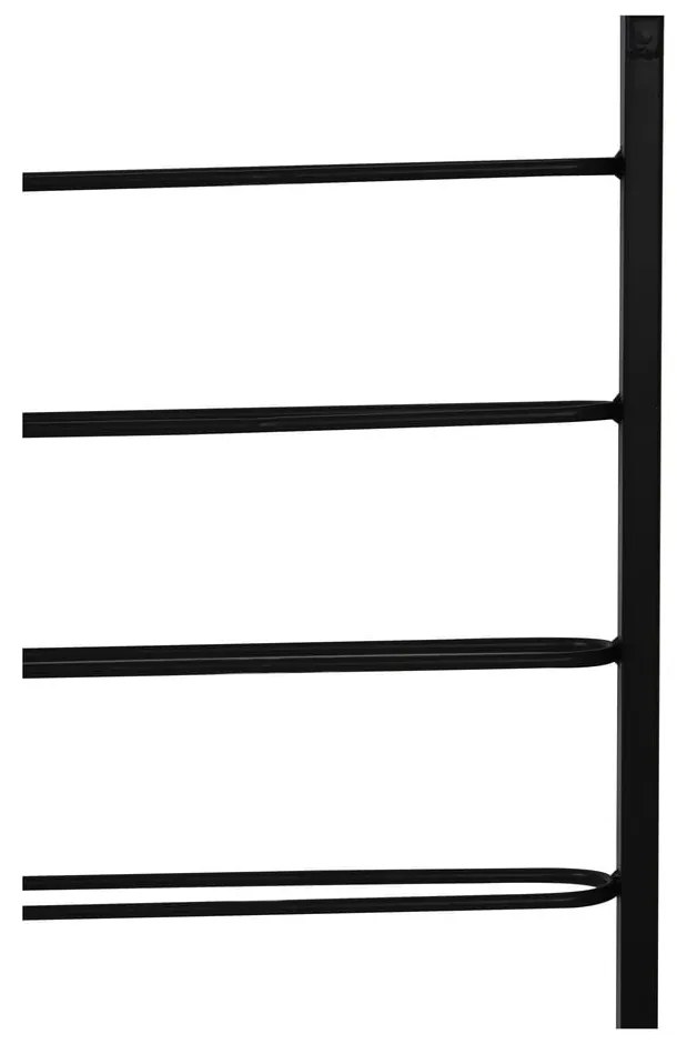 Черен стенен метален стелаж за вино 42x120x6 cm Macaben – Light &amp; Living