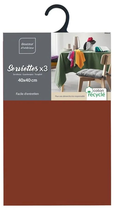 Салфетки в комплект от 3 бр. 40x40 cm Mistral – douceur d'intérieur