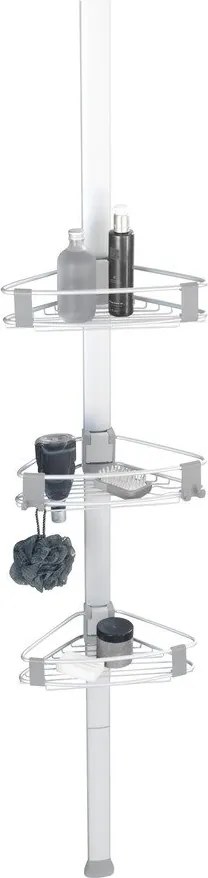 Телескопичен алуминиев рафт за баня в матово сребрист цвят Purio – Wenko