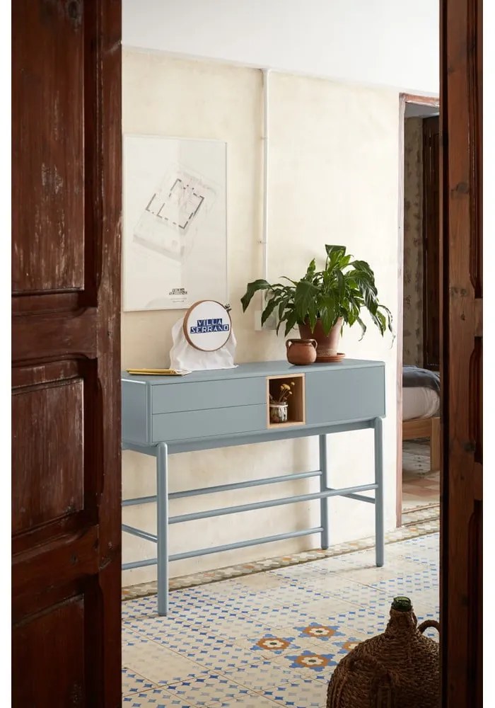 Синя/сива конзолна маса 35x120 cm Corvo – Teulat