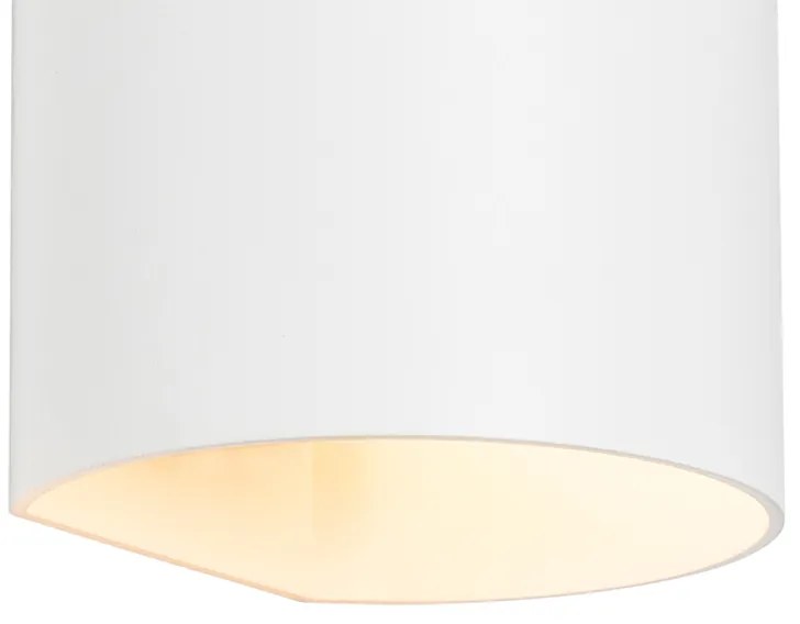 Модерна стенна лампа бяла със светлинен ефект - Sabbio