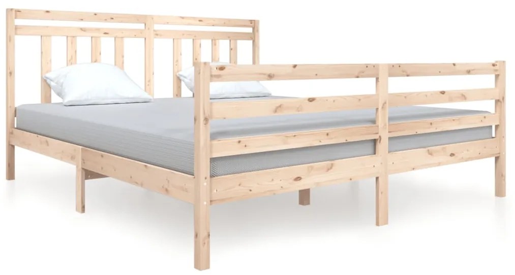 3100669 vidaXL Рамка за легло 180x200 см Super King дърво масив