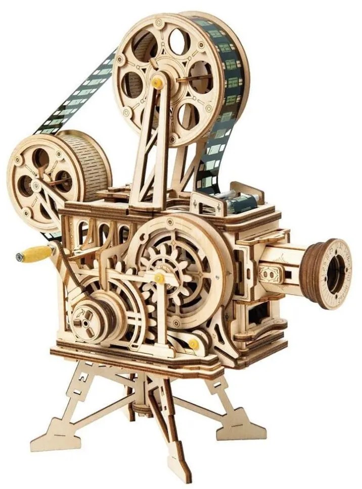 RoboTime - 3D дървен механичен пъзел Кинопроектор
