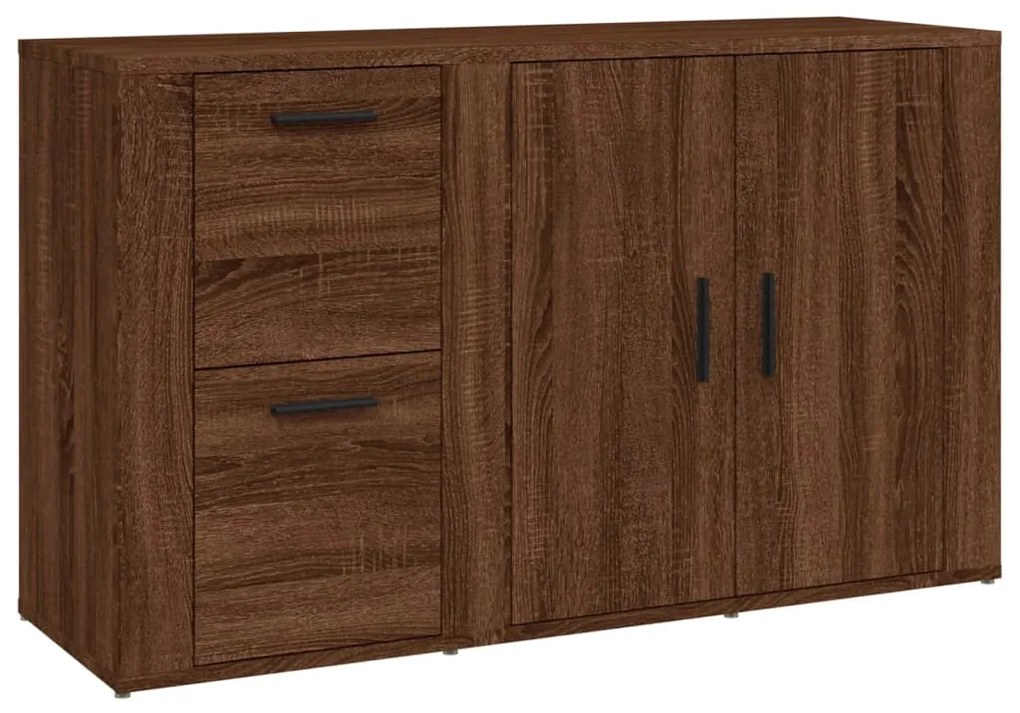 821003 vidaXL Сайдборд, кафяв дъб, 100x33x59,5 см, инженерно дърво