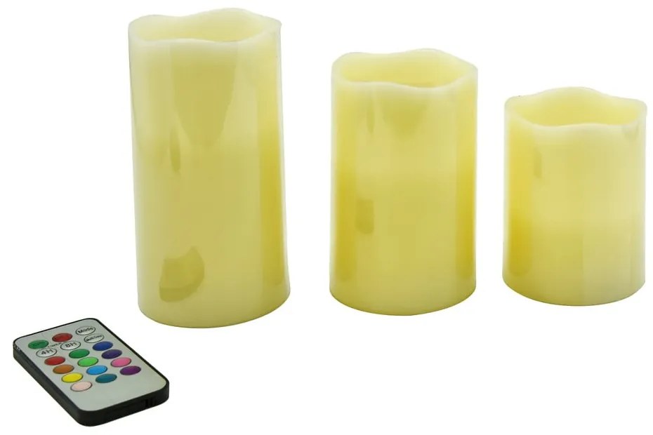 LED свещи в комплект от 3 бр. (височина 10 cm) – Hilight