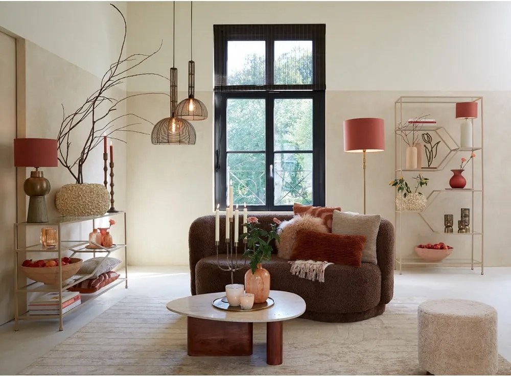 Кафява масичка за кафе 72x90 cm Mahelona – Light &amp; Living