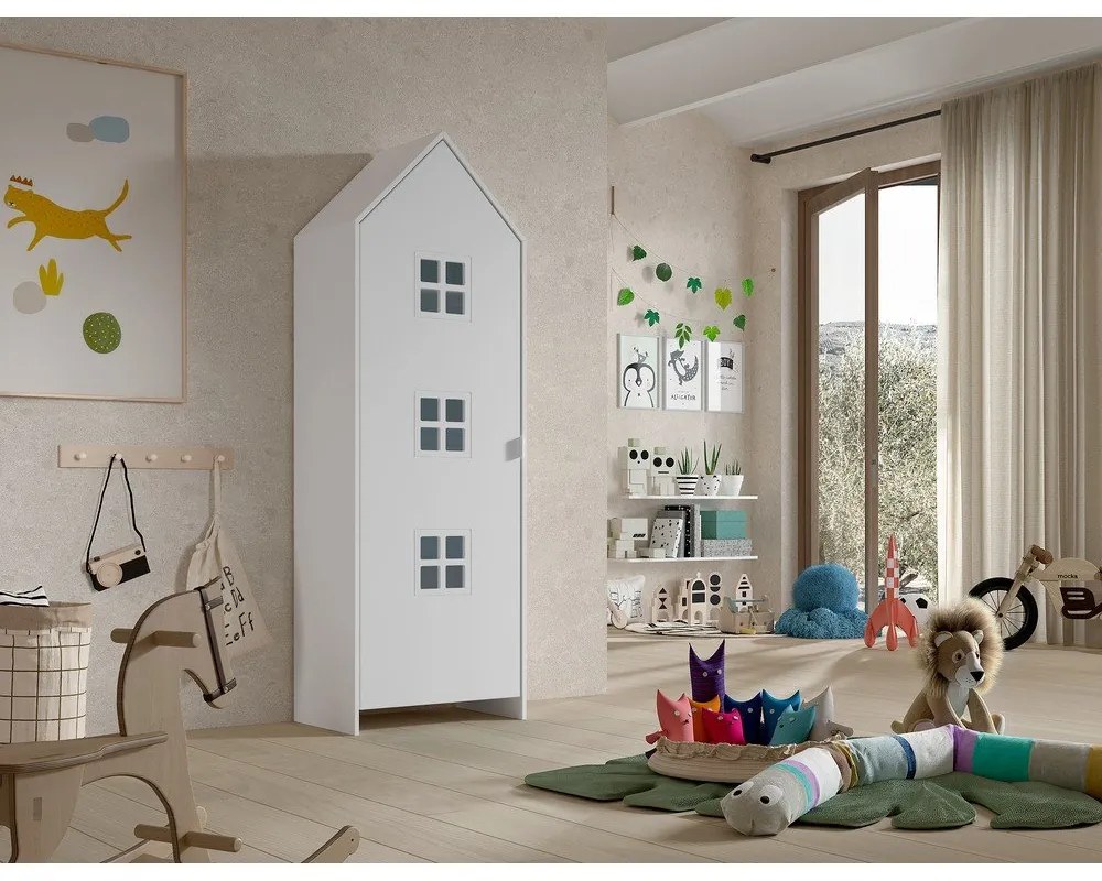 Бял детски гардероб 58x172x37 cm Casami Bruges – Vipack
