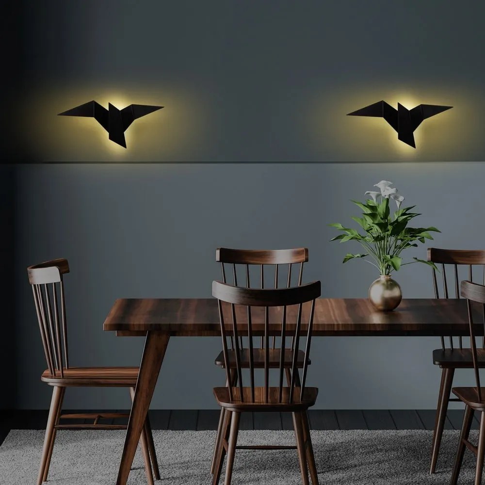 Черна LED стенна лампа Pacali – Opviq lights