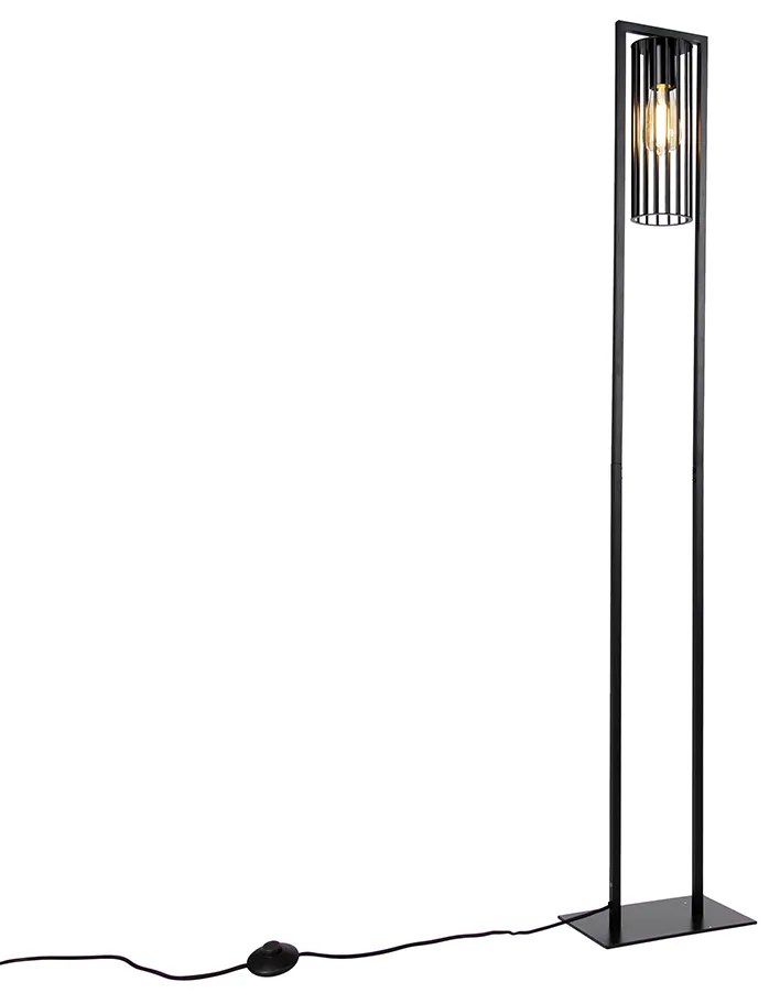 Интелигентна модерна подова лампа черна с WiFi ST64 - Balenco Wazo