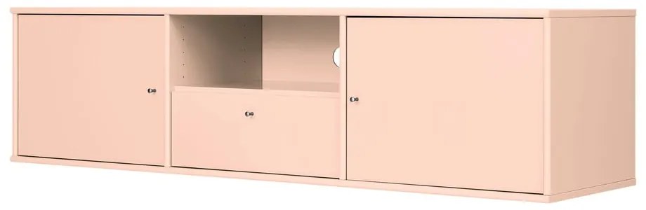 Светлорозова маса за телевизор 161x42x45 cm Mistral – Hammel Furniture