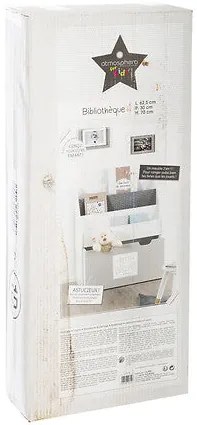 Детска библиотека atmosphera Bazar, MDF, 70 cm - Сив