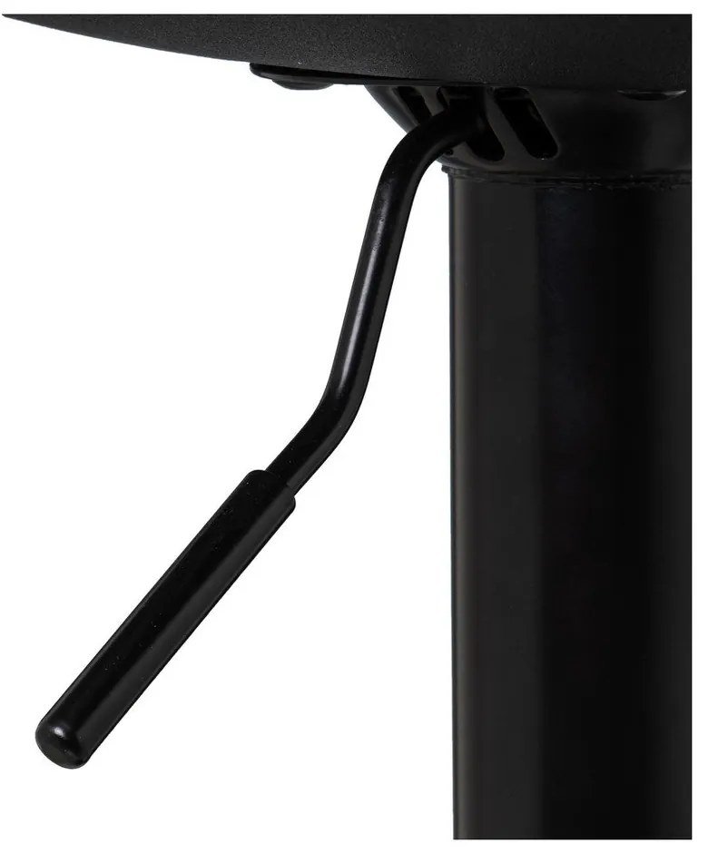 Черни бар столове в комплект от 2 бр. с регулируема височина от имитация на кожа (височина на седалката 56,5 cm) – Casa Selección